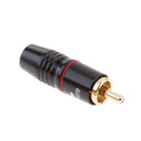2X Copper AV RCA Plug Audio Cable Male Connector Gold Plated Hi-Fi Loud