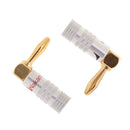 2 Pieces L Shape 4mm Audio Speaker Jack Connector Banana Plug Adaptor