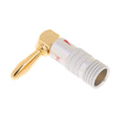 2 Pieces L Shape 4mm Audio Speaker Jack Connector Banana Plug Adaptor
