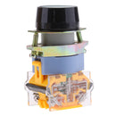 LA39-11BN Green Momentary Self-Reset Flat Push Button Switch DPST 1 NO 1 NC 22mm