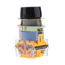 LA39-11BN Green Momentary Self-Reset Flat Push Button Switch DPST 1 NO 1 NC 22mm