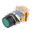 LA39-11BN Green Momentary Self-Reset Flat Push Button Switch DPST 1 NO 1 NC 22mm
