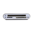 Aluminum 3-Slot USB 3.0 Flash Memory Card Reader Micro USB OTG Adapter Convertor, Supports CF/SD/TF Micro SD Card Silver