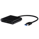 3 in 1 USB3.0 Card Reader, Flash Drive USB/ Micro USB TF/SD Card Camera Reader Adapter and Micro USB OTG Adapter for iPad/ MAC/ PC/ Android Phones Black