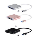 3 in 1 USB3.0 Card Reader, Flash Drive USB/ Micro USB TF/SD Card Camera Reader Adapter and Micro USB OTG Adapter for iPad/ MAC/ PC/ Android Phones Black