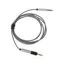 Upgrade Extension Cable Lead for Audio Technica ATH M50x M40x M70x On-Ear Headphones Tangle-Free Premium Earpiece Replacement Audio Cord (3.5mm Male to 2.5mm Male) 1.2m Black