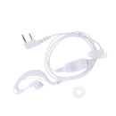 2 Pin White Aluminum Foil Earpiece Earphone Headset PTT(Push To Talk) with Built-in Line Mic Microphone for Baofeng Hytera TC368 Two Way Radio