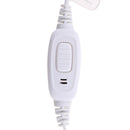 2 Pin White Aluminum Foil Earpiece Earphone Headset PTT(Push To Talk) with Built-in Line Mic Microphone for Baofeng Hytera TC368 Two Way Radio