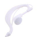 2 Pin White Aluminum Foil Earpiece Earphone Headset PTT(Push To Talk) with Built-in Line Mic Microphone for Baofeng Hytera TC368 Two Way Radio