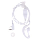 2 Pin White Aluminum Foil Earpiece Earphone Headset PTT(Push To Talk) with Built-in Line Mic Microphone for Baofeng Hytera TC368 Two Way Radio