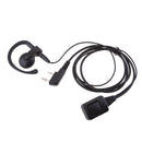 2 Pin G-Shape Security Headset Inline PTT Mic Earphone Earpiece for Walkie Talkie Two Way Radio