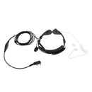 Flexible Throat Mic Microphone Covert Acoustic Tube Earpiece Headset With Finger PTT for Kenwood Baofeng Quansheng,PuXing,Wouxun,WEIERWEI Two Way Radio Walkie Talkie 2pin Type