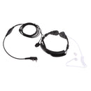 Flexible Throat Mic Microphone Covert Acoustic Tube Earpiece Headset With Finger PTT for Kenwood Baofeng Quansheng,PuXing,Wouxun,WEIERWEI Two Way Radio Walkie Talkie 2pin Type