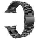 For Apple Watch iWatch Smart Wear Bracelet 38mm Quick-Release Stainless Steel Watchband Strap with Buckle Black