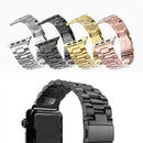 For Apple Watch iWatch Smart Wear Bracelet 38mm Quick-Release Stainless Steel Watchband Strap with Buckle Black