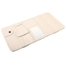 Car Sun Visor Organizer, Multi-function 7pcs CD DVD Holder Disc PU Leather Pen Storage Case Sunglasses Organizer Sun Visor Sunshade Sleeve Wallet Clips Cover Beige