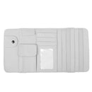 Car Sun Visor Organizer Pocket Storage Pouch PU Suspended Multifunctional Storage Visor Pocket Organizer For Auto Vehicle Truck Grey