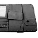 Car Sun Visor Organizer, Multi-function 7pcs CD DVD Holder Disc PU Leather Pen Storage Case Sunglasses Organizer Sun Visor Sunshade Sleeve Wallet Clips Cover Black