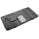 Car Sun Visor Organizer, Multi-function 7pcs CD DVD Holder Disc PU Leather Pen Storage Case Sunglasses Organizer Sun Visor Sunshade Sleeve Wallet Clips Cover Black