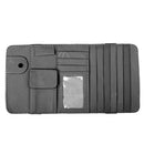 Car Sun Visor Organizer, Multi-function 7pcs CD DVD Holder Disc PU Leather Pen Storage Case Sunglasses Organizer Sun Visor Sunshade Sleeve Wallet Clips Cover Black