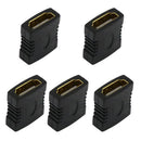 5 Pieces HDMI Female to Female Coupler Gold Plated High Speed HDMI Female Adaptor