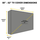 Outdoor TV Cover,Weatherproof Universal Protector for 50"-52" LCD, LED, Television Sets - Compatible with Most Mounts & Stands. Built In Remote Controller Storage - Black