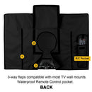 Outdoor TV Cover, Durable Weatherproof Protector, Designed for 55'' - 58'' LCD, LED and Plasma Screen TV with Remote Controller Pocket, Fits Most Stands and Standard Wall Mounts(Black)