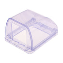 Home-Mounted Switching Power Supply Panel,Waterproof Socket Flip Waterproof Enclosure Box for Big plug Blue