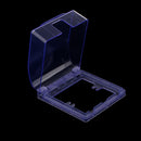 2 Pieces Transparent Receptacle Wallplate Cover, Electrical Socket Waterproof Box,Bathroom Socket Switch Splash Box
