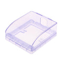 2 Pieces Transparent Receptacle Wallplate Cover, Electrical Socket Waterproof Box,Bathroom Socket Switch Splash Box