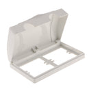 Home-Mounted 86 Type Switching Power Supply Panel,Waterproof Socket Flip Waterproof Enclosure Box 2 Holes White