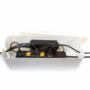 Power Cable Box for Desk & TV & Computer | Cable Management | Hide All Electric Wires & Power Strips | High Quality Scratch Resistant Organizer to Cover Cords 15.7x 6.1x 5.3 inches White