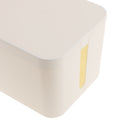Power Cable Box for Desk & TV & Computer | Cable Management | Hide All Electric Wires & Power Strips | High Quality Scratch Resistant Organizer to Cover Cords 15.7x 6.1x 5.3 inches White