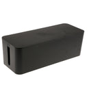 Cable Management Box Organizer - 15.7x 6.1x 5.3 inches, Large (Storage for Desk, TV, Computer, & USB Hub) System to Cover and Hide, Power Strips, Surge Protector, & Cords Black