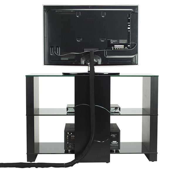 1.0m/39" Cable Management Sleeve, Flexible Neoprene Cable Wrap Wire Cord Hider Cover Organizer System for PC/ TV/ Office/ Phones