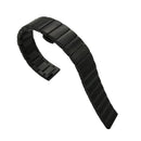 Stainless Steel Watch Bracelet Strap Double Lock Solid Band 18mm black