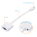 1080P HDMI Male to VGA Female Video Converter Adapter Cable Cord For PC Laptop HDTV Projectors and other HDMI Input Devices White