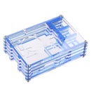9 Acrylic Panels Transparent Protective Case / Box / Enclosure for Raspberry Pi Model B/ 2/ 3/B+ Blue