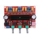 TPA3116D2 2x50W+100W Channel Digital Power Audio Sereo Amplifier Board, DC 12-24V Car Stereo AMP Module for Audio System DIY Speakers with Volume Knob; Heatsink