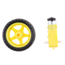Plastic Tire Wheel with DC 3V 5V 6v Gear Motor For Robot Intelligent Car Robot