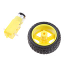 Plastic Tire Wheel with DC 3V 5V 6v Gear Motor For Robot Intelligent Car Robot