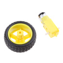 Plastic Tire Wheel with DC 3V 5V 6v Gear Motor For Robot Intelligent Car Robot