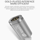 Mini2 Micro USB Magnetic LED Display Data Sync Fast Charge 3.28ft Cable for Android silver
