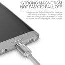 Mini2 Micro USB Magnetic LED Display Data Sync Fast Charge 3.28ft Cable for Android silver