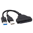 USB to SATA 22Pin Adapter Connector Lead with USB Cable for 2.5" HDD Hard Disk Drive Data Transfer