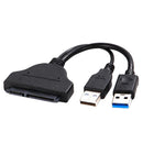 USB to SATA 22Pin Adapter Connector Lead with USB Cable for 2.5" HDD Hard Disk Drive Data Transfer