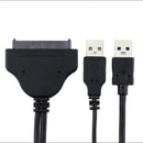 USB to SATA 22Pin Adapter Connector Lead with USB Cable for 2.5" HDD Hard Disk Drive Data Transfer