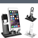 Charging Stand Mount Docking Station Stock Holder for Apple Watch Both 38mm & 42mm, Aircraft Aluminum Build Stand iPhone iPad black