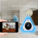 Escam Q8 360 Degree Fisheye Panoranic 960P HD H.264 Wifi Wireless Infrared IP Camera with Two Way Audio, Night Vision, Motion Detection and TF Card Slot EU Plug Black