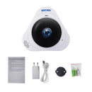 Escam Q8 360 Degree Fisheye Panoranic 960P HD H.264 Wifi Wireless Infrared IP Camera with Two Way Audio, Night Vision, Motion Detection and TF Card Slot EU Plug White
